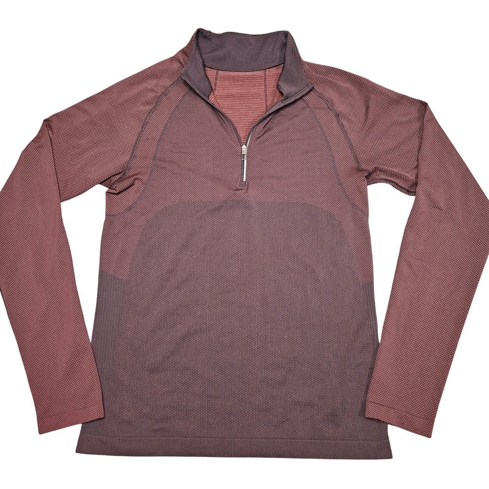 Lululemon Metal Vent Tech 2.0 1/2 Zip Mens‎ S Maroon Red Pullover Running Shirt